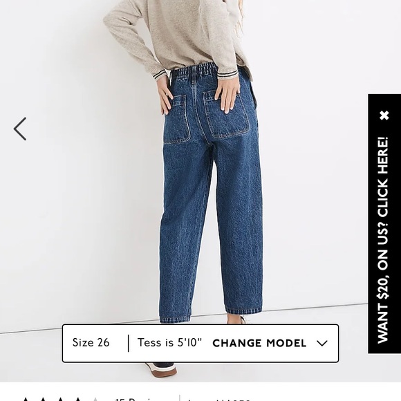 Madewell Balloon Jeans - Picture 2 of 9